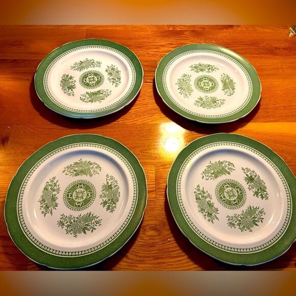 4 Beautiful Vintage Spode, Fitzhugh China 8" Salad Plates - Picture 2 of 9